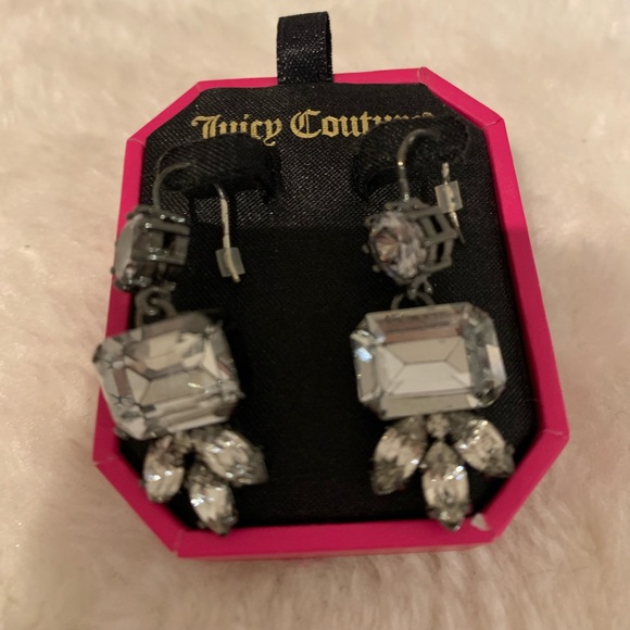 Juicy Couture Rhinestone Drop Earrings - Picture 3 of 5
